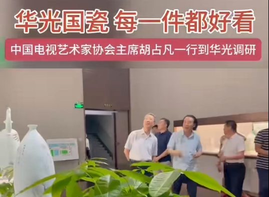 中國(guó)電視藝術(shù)家協(xié)會(huì)主席胡占凡一行到華光調(diào)研